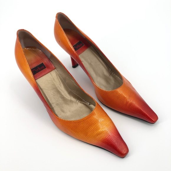 orange heels size 12